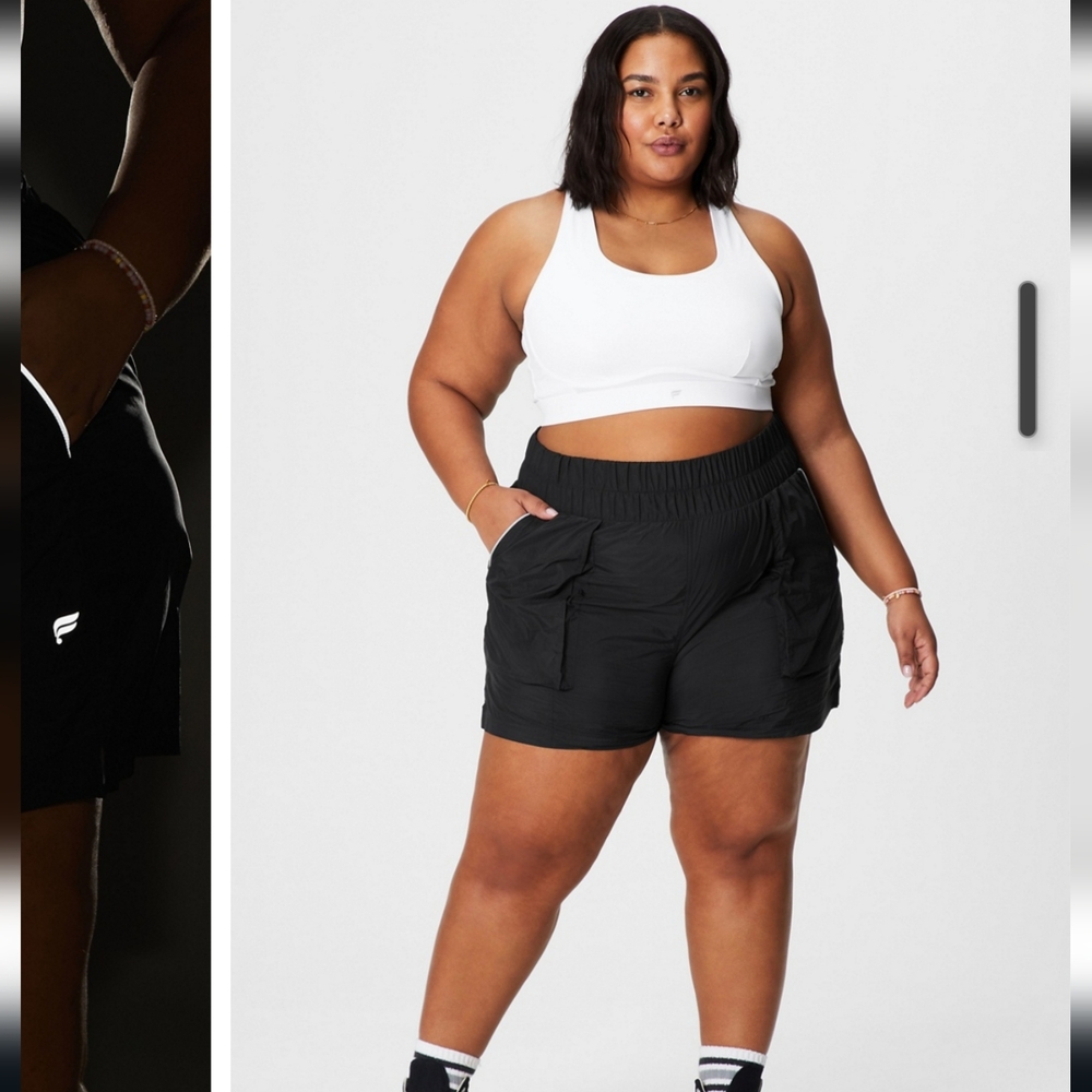 Fabletics Ultra High Waisted Nylon Shorts Sz XL